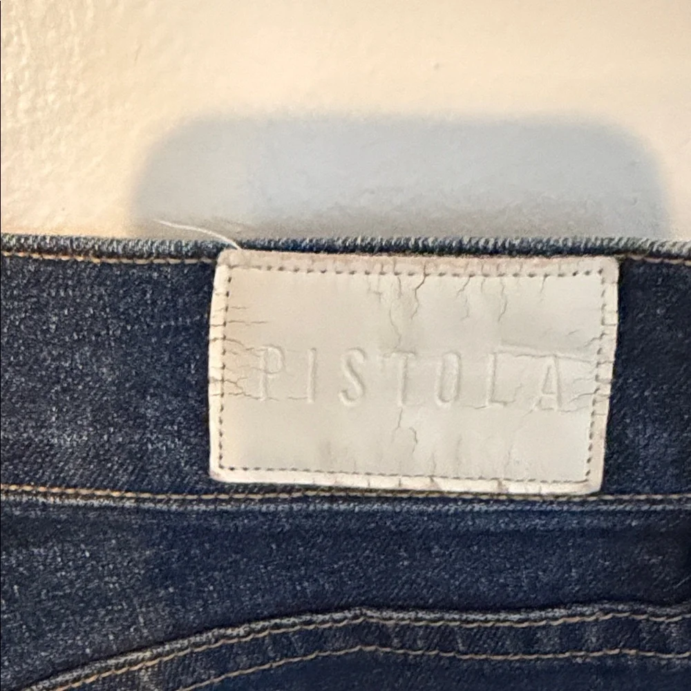 Pistola Dark Wash High Rise Cropped Straight Leg Jeans - Picture 7 of 7